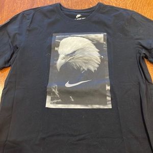 Nike Black Bald Eagle Print T Shirt Medium
